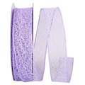 Reliant Ribbon 10.5 in. 25 Yards Web Natural Wired Edge Ribbon, Lavender 90411W-120-09J